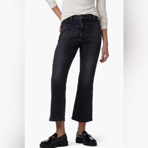 Joe's Jeans Beautiful Life High Rise Bootcut Cropped Black Denim Jeans